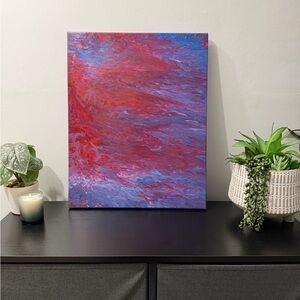 Original Abstract Art 16x20 One Of Kind Handmade Painting On Canvas